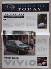 Subaru Today Newspaper Brochure 1992 - Vivio Legacy Justy SVX Sumo MV