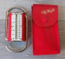 Sky Weighs Weighing Scales 30kg Travel Luggage Red Leather Pouch Made In England