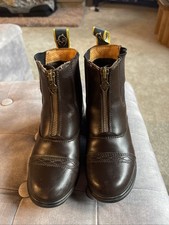 Moretta Brown Riding Jodhpur type Boots Size UK 2 zip used Shires 
