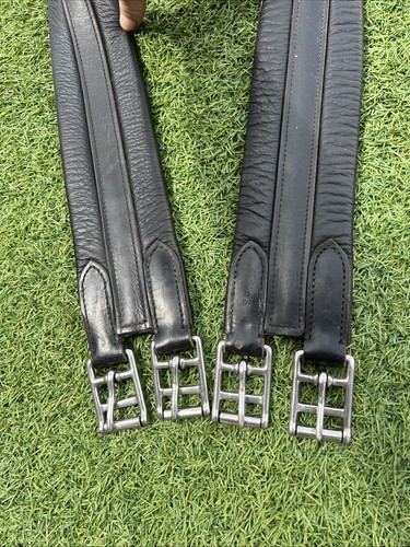 Wembley black leather girth - black,