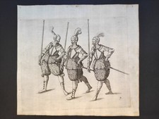 Three swordsmen with staffs 9