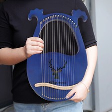 Lyre Harp 16 String Blue Deer