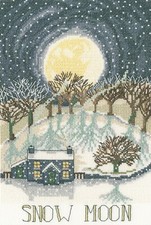 Snow Moon Cross Stitch Kit