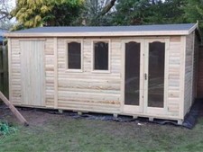 SUMMER HOUSE COMBI SHED SUMMERHOUSE HEAVY DUTY GARDEN ROOM OFFICE WORKSHOP  16MM