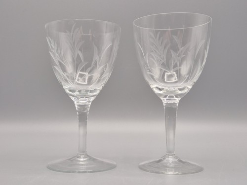 Vintage crystal etched - vintage,