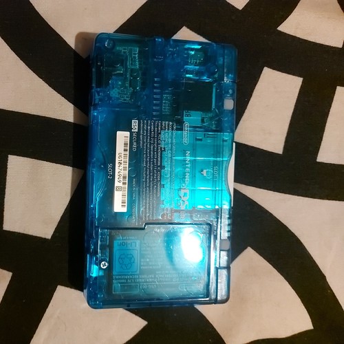 Custom clear blue nintendo - blue, ds