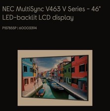 Monitor Display  TV  NEC MultiSync V463 V Series - 46" LED-backlit LCD display