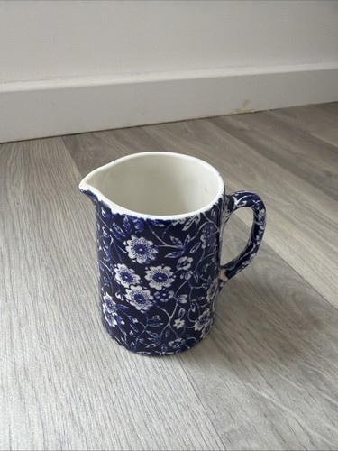 Burleigh ware calico blue milk - ware,