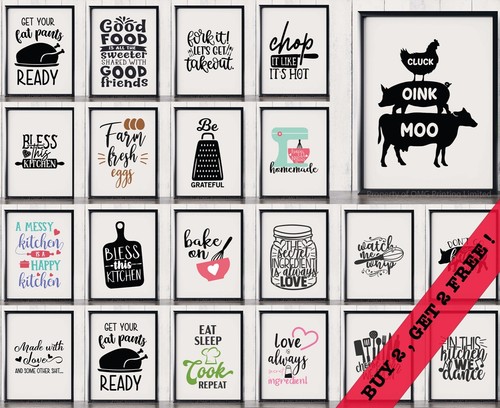 Kitchen typography print - kitchen, wall