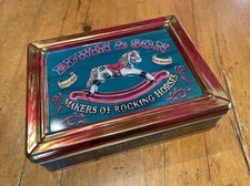 Edwin & Son Decorative Tin Rocking Horses Horse High Relief Biscuit Cake Storage