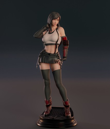 Painted tifa lockhart - painted,