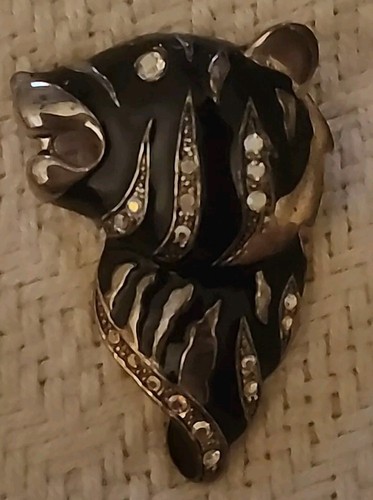 Vintage gold tone black - vintage, gold-tone