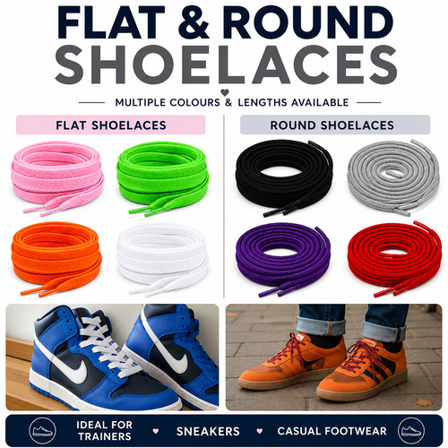 Flat round long coloured - ,