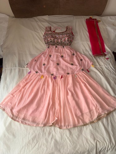 Women blush pink lehenga - pink,