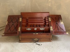 Quality  Antique Mahogany Desktop Stationary Box Perpetual Calendar