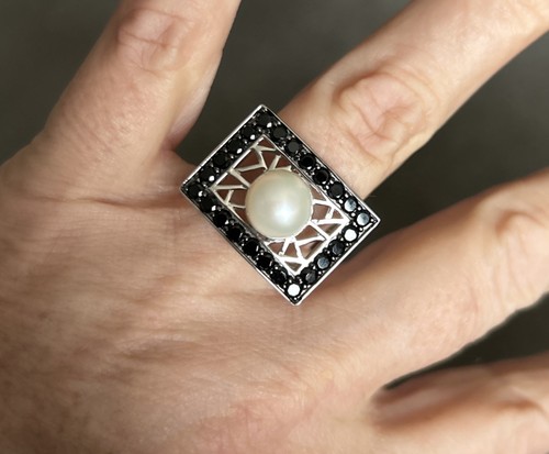 925 silver spinel pearl - silver, &