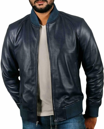 Men real lambskin leather - real,