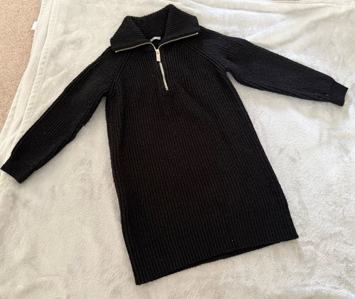 Next girls black knit - girls, zip