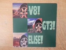 LOTUS CARS sales brochure UK - Elise, Esprit V8, Esprit GT3