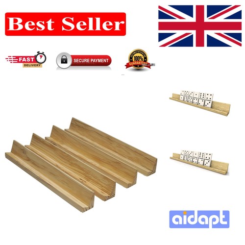 Smooth wooden domino holders - wooden,