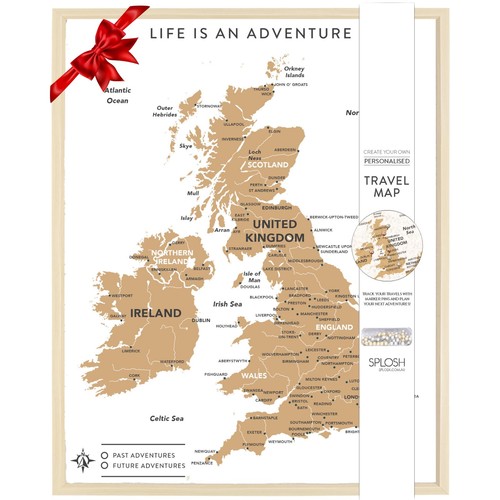 Splosh travel map desk uk - map,