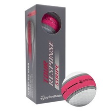 Taylormade Tour Response Stripe Golf Balls Pink x3 Sleeve