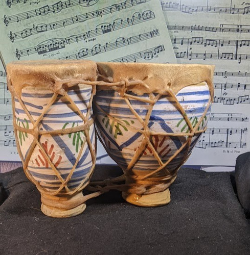 Vintage african hand drums - hand,