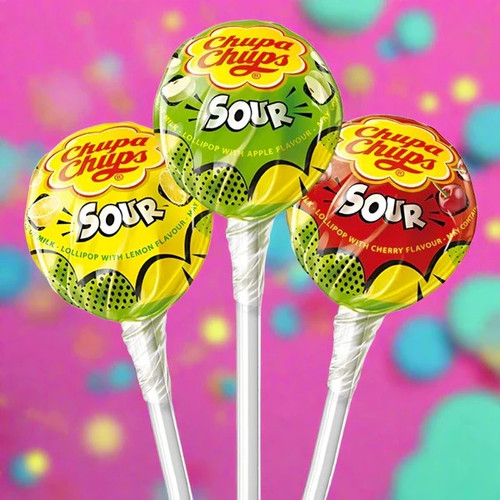 Chupa chups sour mix lollipops - sour,