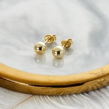 18ct gold 6mm ball - 6mm, stud
