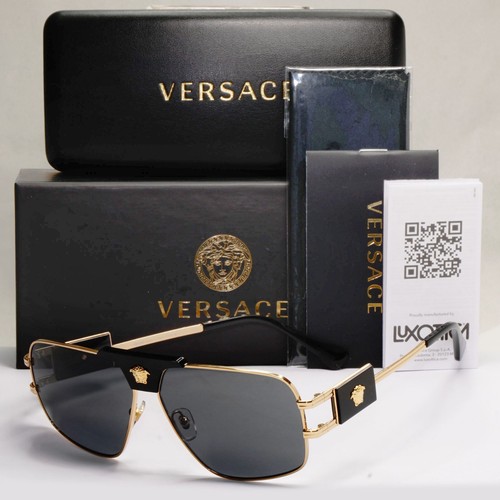 Versace sunglasses gold black - versace,