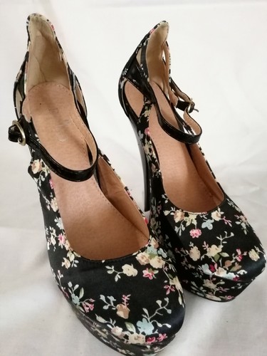 Bebo black satin - satin, floral