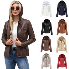 Womens Biker Hooded Jacket