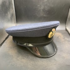 Original British RAF Royal Air Force Peaked Cap & Badge - Size 55