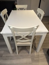 IKEA Dining Table Extension and 4 Chairs Set