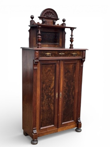 Antique walnut bookcase - antique,