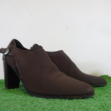 Donald J Pliner Bootie Womens Size 7 Brown Leather High Heels Harness Russell