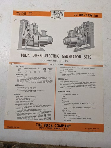 Buda diesel electric generator - buda,