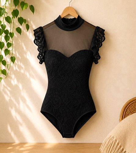 Quiz black high neck one - high,
