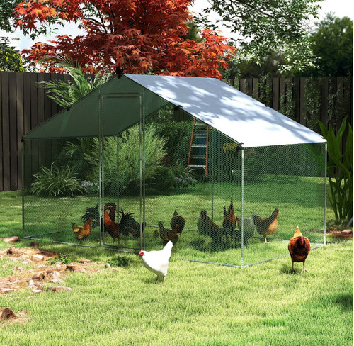 Walk chicken run galvanized - walk, in
