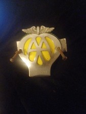 Vintage AA Badge And Original Fittings & Mountings 1960 Good Con