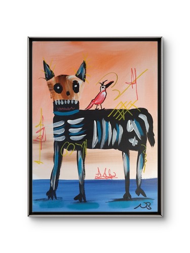 Expressionism dog 12x16 - expressionism,