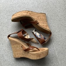  Miss Sixty Summer Womens Ankle Strap Platform Wedges Sandals Ladies Shoes Eu 38