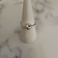 Beautiful Brazilian Petalite Solitaire Ring in Sterling Silver