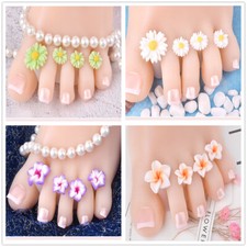 Nail Art Toe Separators Daisy Strawberry Flower Set of 8 Cute Fun Pedicure Decor