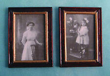 Dolls House Victorian Pictures In Frames 2 1:12 Scale Miniature Art tumdee