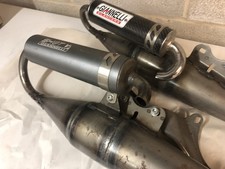 Giannelli exhaust x 2 Shot V2 Piaggio Zip, Shot V1 for Minarelli Horiz Aerox Etc