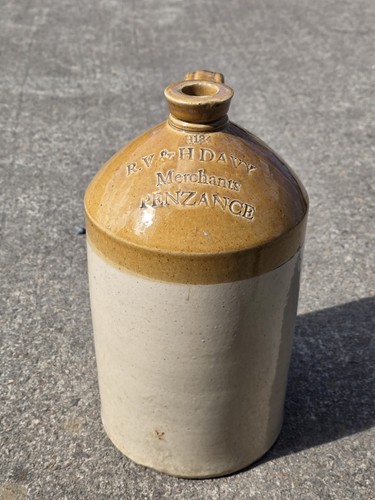 Antique stoneware flagon - flagon, rv