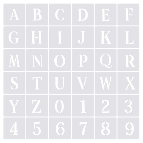 Inch letter number - letter, stencils