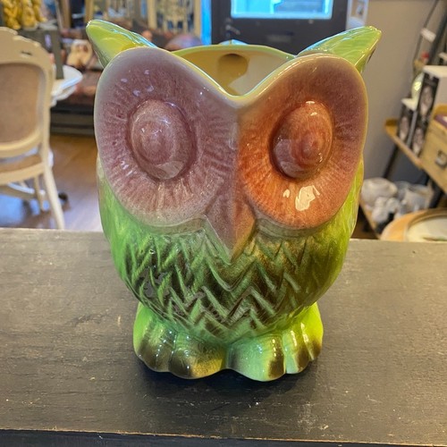 Owl pitcher jug sarreguemines - owl,