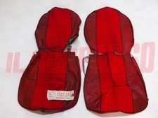 Seat Covers For Front Seats Fiat 124 Sport Coupe Leather And Velvet Red NOS